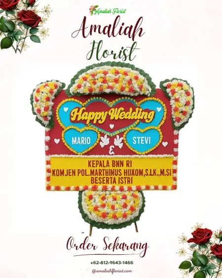 Papan Bunga Pernikahan Upai